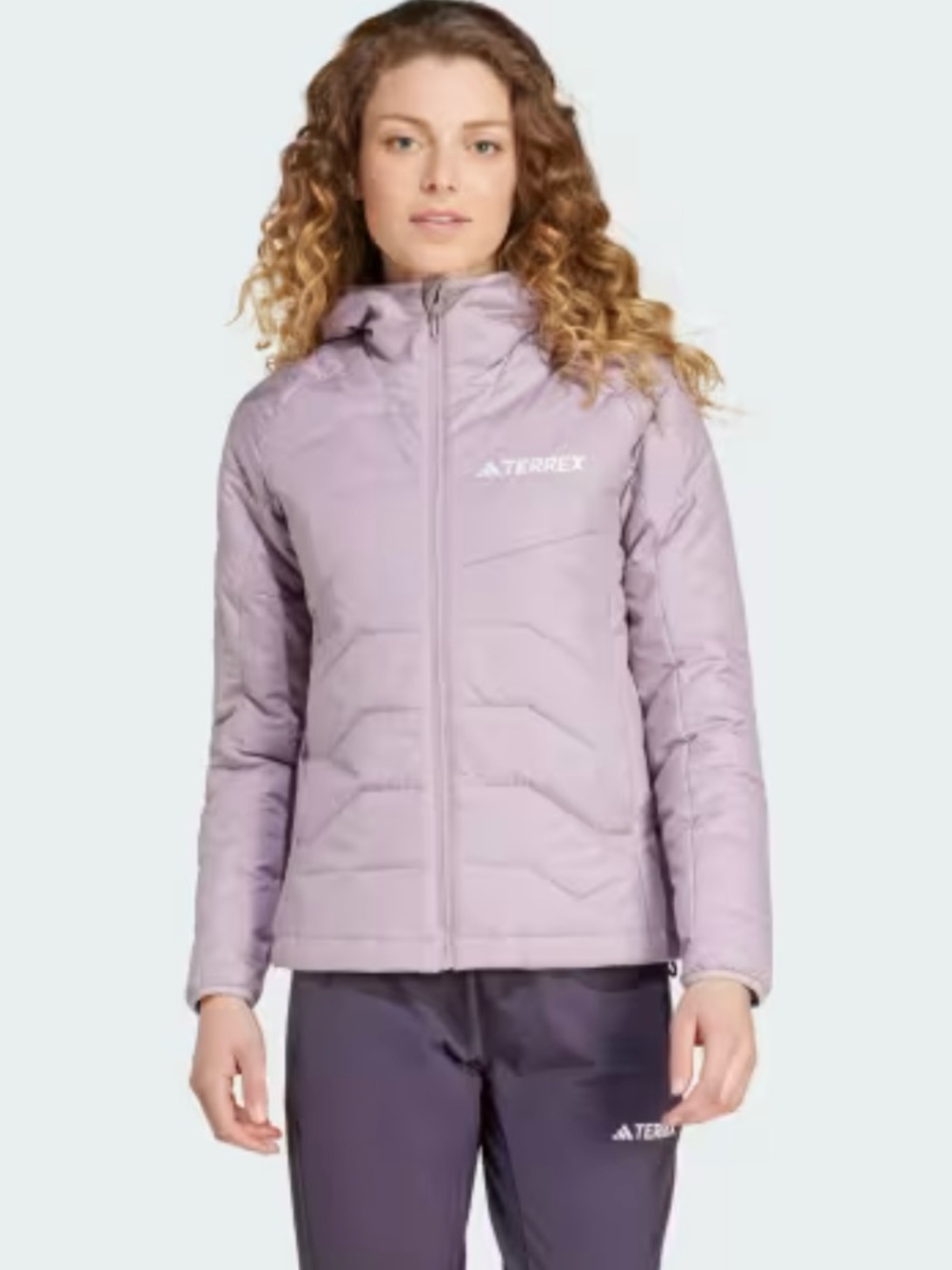 adidas Terrex Women's Lavender Hooded Puffer Jacket